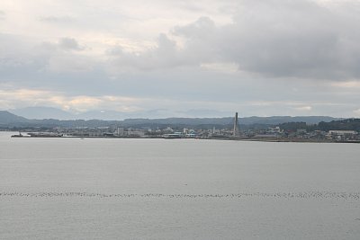 二の丸から氷見漁港方面を見る