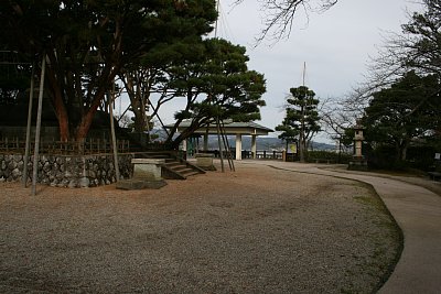 公園の最上部にある展望広場