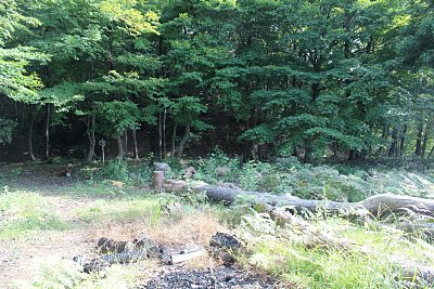 宿直跡の背後には月見櫓跡が