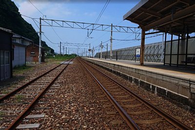 市振駅ホーム