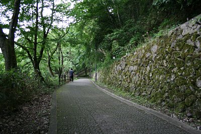 本丸方面への園路は延々と続きます