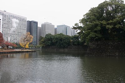 清水濠と石垣