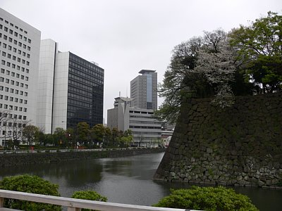 清水堀と東京法務局及び合同庁舎