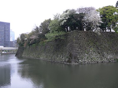 清水堀と石垣