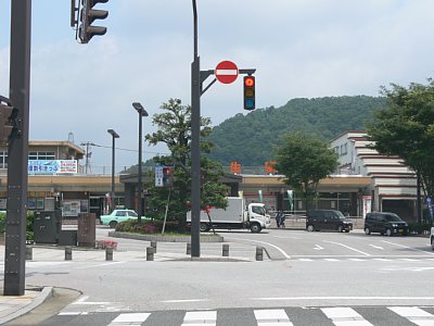 現在の武生駅前　ここから南越線が分岐していました