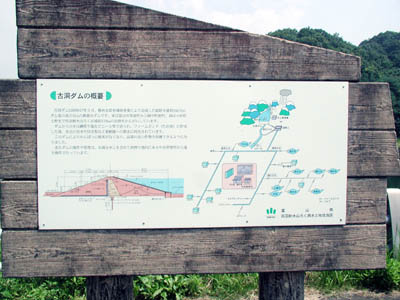 ダムの概要を記した案内板