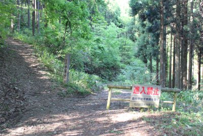 左側が登城道です