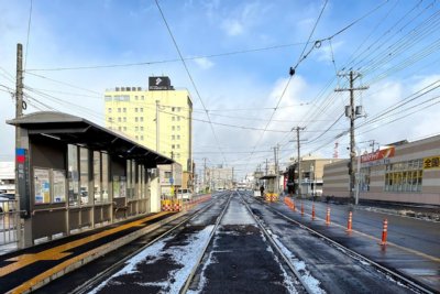 松風町停留場ホーム