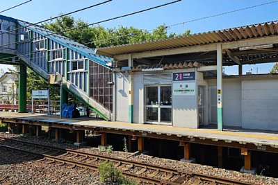 ホーム上に跨線橋