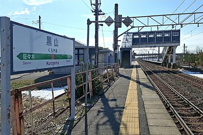 ホーム上に跨線橋