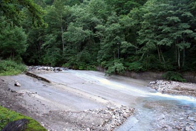 白水谷からの流入