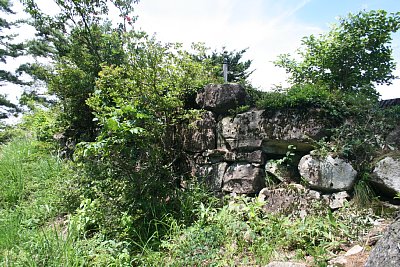 本丸西南側の石垣