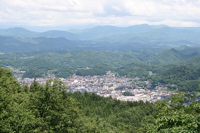 本丸から見る高山市街地