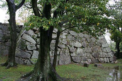 広島城本丸北側の石垣