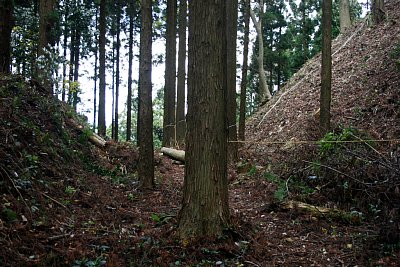 一乗寺城堀切　佐々成政の支城です