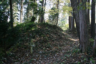 虎口の両側には土塁があります