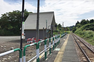 単式ホームと駅舎