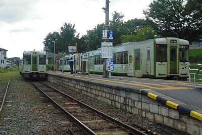 列車のすれ違い