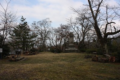 駒利山山頂の削平地が本丸か