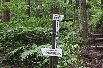 笹ぬき山登山口の分岐点です