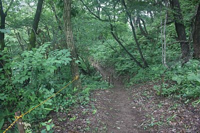 切岸の途中を走る通路を犬走りと言います