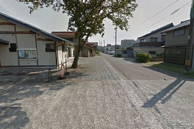 大聖寺駅から東に山中線跡
