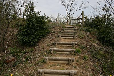 南東側から主郭への虎口