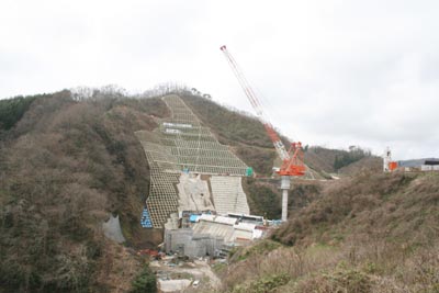 タワークレーンが巨大です