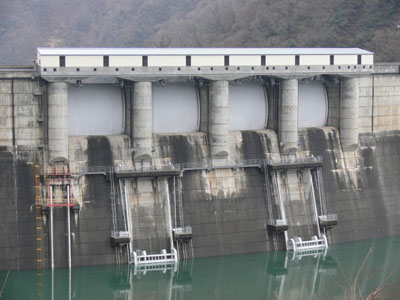 水位が下がっています