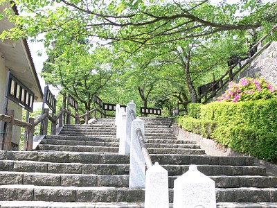 丸岡城本丸への石段