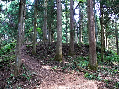 鐘撞堂の土塁