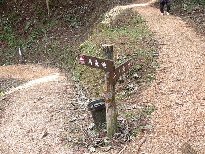 馬洗池と二の丸の分岐点