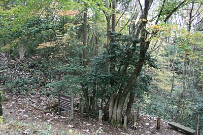 池ノ平等屋敷跡から見た井戸