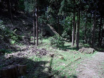 Ｆ郭はウラナギ口からの登城道の途中にある