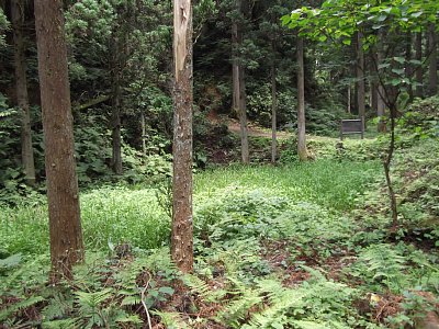 土塁からみた馬洗池