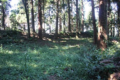 馬の背ゴの周囲には土塁が残っています