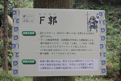 F郭の説明板