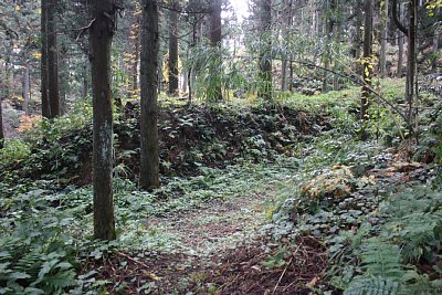 外濠の北側の土塁は櫓台かも