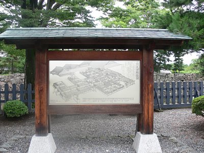 松本城二の丸御殿跡説明板