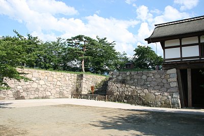 松代城太鼓門付近の石垣