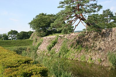 松代城内堀西側