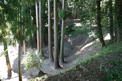 大手口からの本丸・三の丸への侵入は難しい