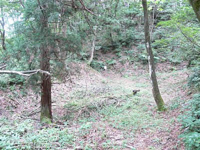 説明板の左側が大手口です