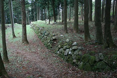 七尾城遊佐屋敷跡石垣