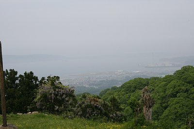 本丸から見た七尾市街遠景