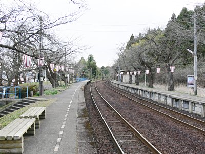 能登鹿島駅ホーム