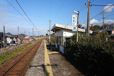 ホーム上に待合室