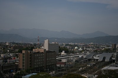 天守から見た小田原駅