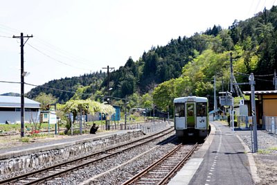 ホームとキハ100形気動車