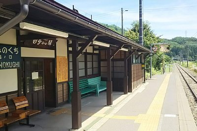 単式ホームと駅舎